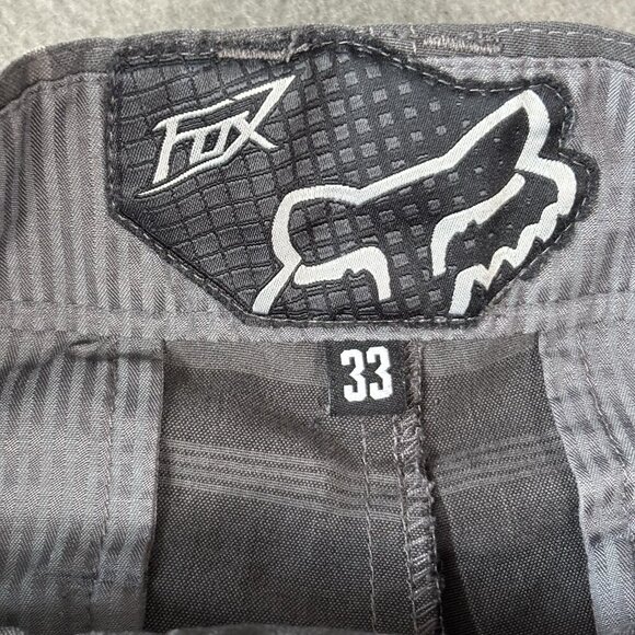 Fox Shorts Mens 33 Chino Gray Black Plaid Motocross MX Dirtbike Racing Bermuda - Picture 10 of 13